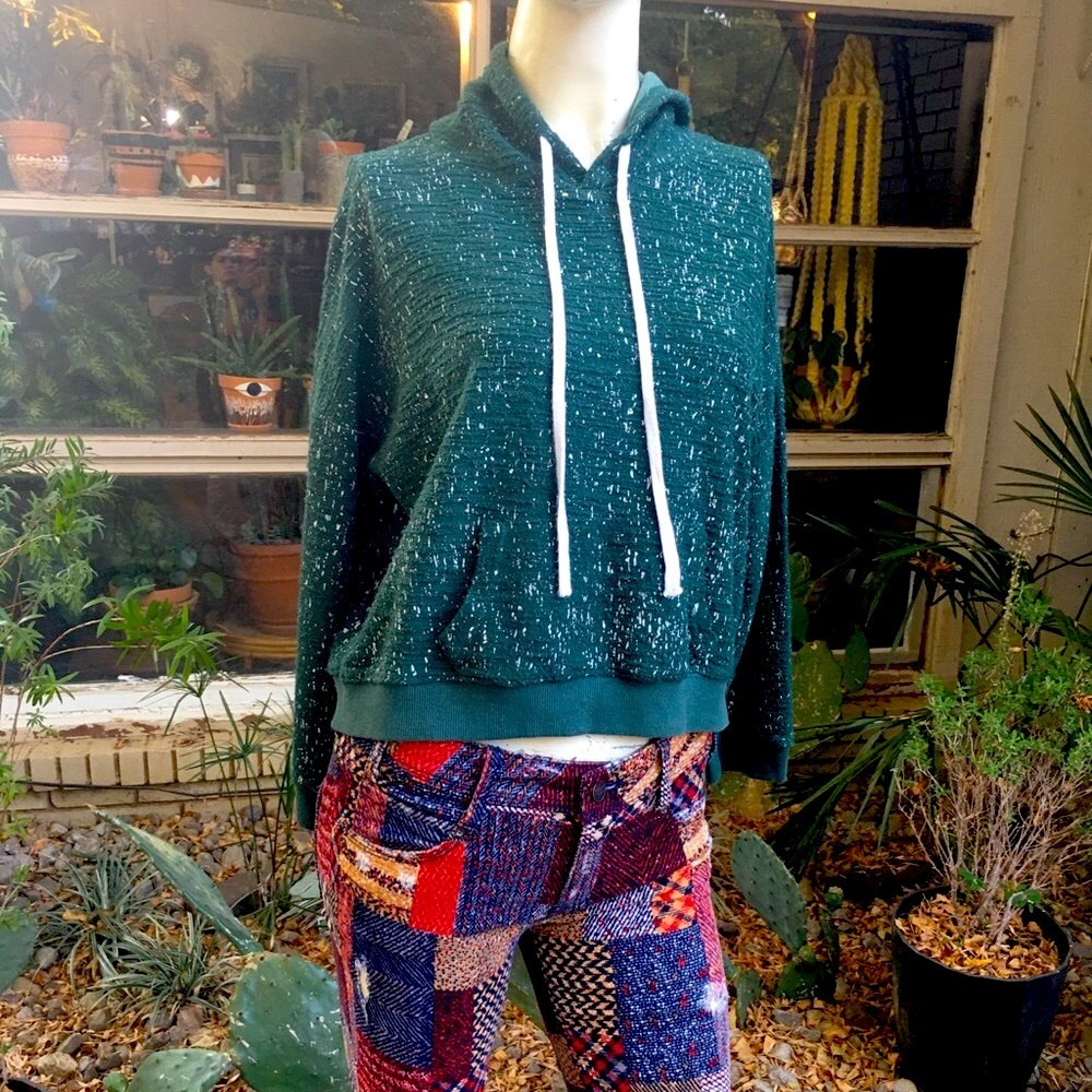 Earthbound Paint Splatter Cropped Hoodie Sweatshirt
